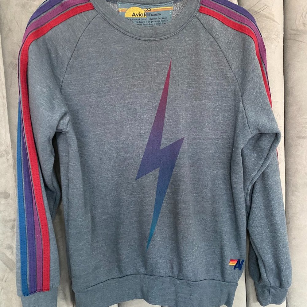 Aviator Nation Classic Stripe Crew Neck